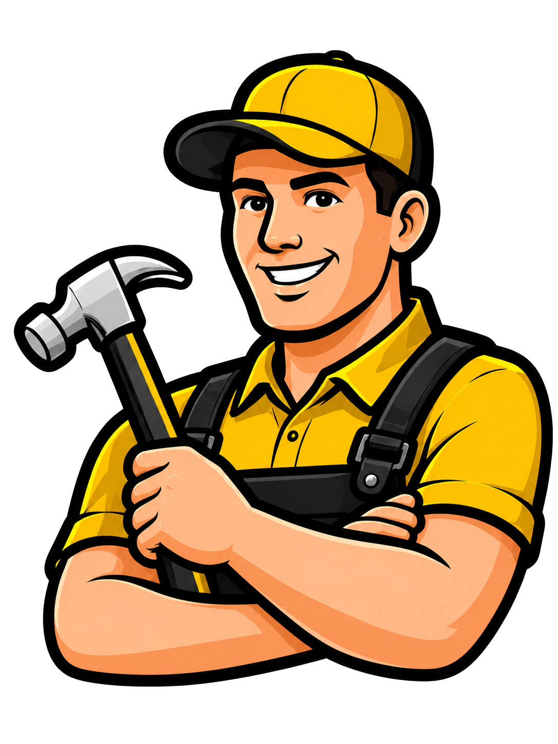 Cousins Construction founder with hammer
